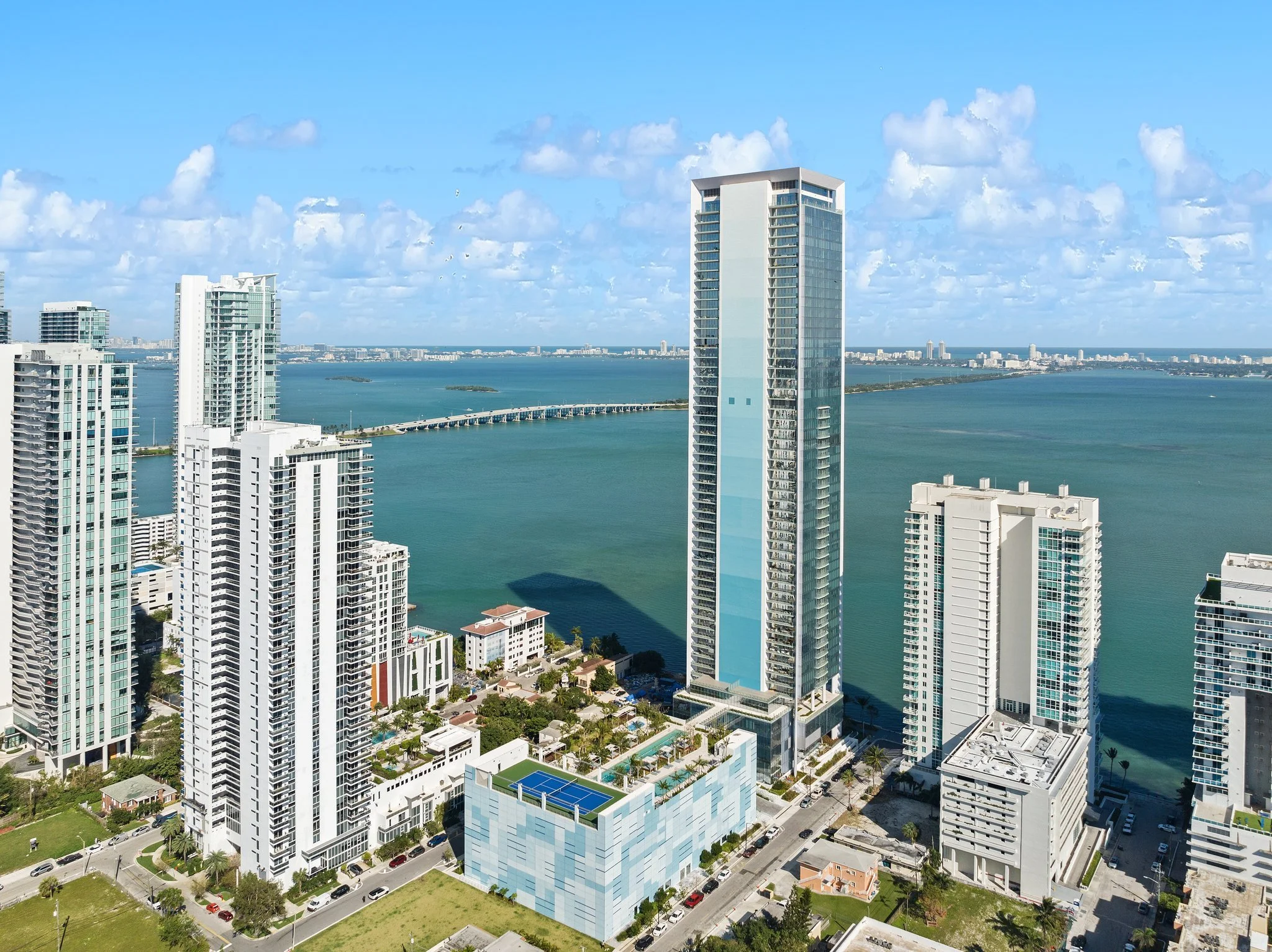 Edgewater and Biscayne Bay skyline
